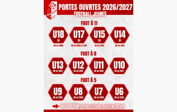 PORTES OUVERTES – SAISON 2026/2027 ⚽