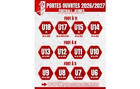 PORTES OUVERTES – SAISON 2026/2027 ⚽
